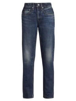 Rag & Bone Miramar Straight-Leg Mid-Rise Jeans