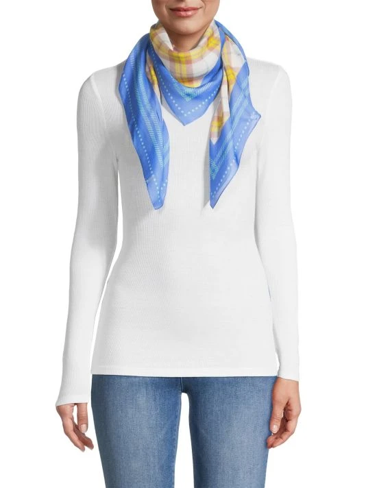 Rag & Bone Plaid Silk-Blend Scarf 1 Rag & Bone Plaid Silk-Blend Scarf