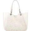 Rag & Bone Mini Revival Summer Straw Tote Antique White