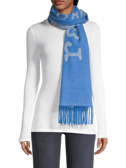 Rag & Bone Addison Skinny Recycled Wool Scarf Blue Ray 1 Rag & Bone Addison Skinny Recycled Wool Scarf Blue Ray