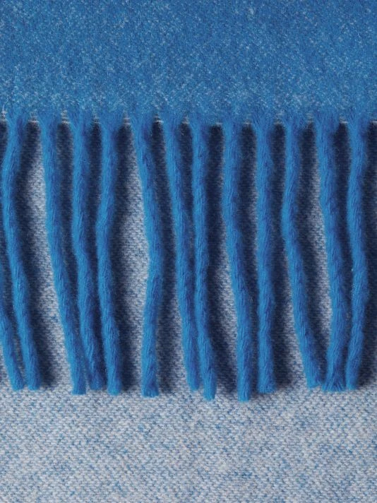 Rag & Bone Addison Skinny Recycled Wool Scarf Blue Ray 4 Rag & Bone Addison Skinny Recycled Wool Scarf Blue Ray - Image 4