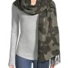 Rag & Bone Addison Recycled Wool Scarf Green Camo