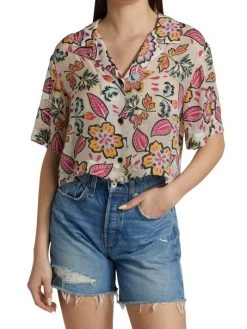 Rag & Bone Mare Cropped Floral Shirt -rag & bone Sales Store unnamed file 1250