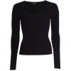 Rag & Bone Asher Long-Sleeve Rib-Knit Sweater Black