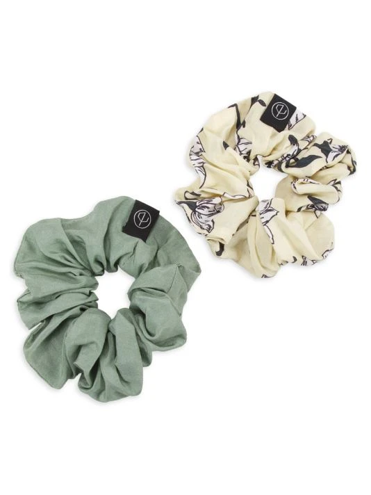 Rag & Bone 2-Piece Addison Wide Scrunchie Set Green Multi 1 Rag & Bone 2-Piece Addison Wide Scrunchie Set Green Multi