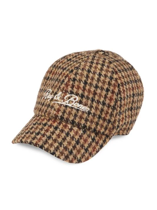 Rag & Bone RB Heritage Houndstooth Baseball Cap 1 Rag & Bone RB Heritage Houndstooth Baseball Cap