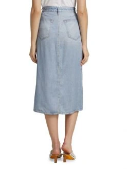 Rag & Bone Liquid Miramar Denim Midi-Skirt -rag & bone Sales Store unnamed file 1413