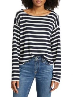 Rag & Bone The Knit Stripe Boatneck Top -rag & bone Sales Store unnamed file 1435