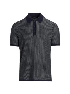 Rag & Bone Harvey Knit Cotton Polo For Men Black -rag & bone Sales Store unnamed file 1456