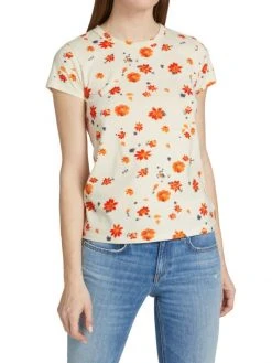 Rag & Bone Cotton Floral T-Shirt -rag & bone Sales Store unnamed file 1532