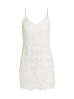 Rag & Bone Aleah Crochet V-Neck Minidress