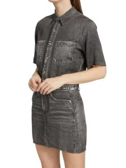 Rag & Bone Liquid Miramar Denim Minidress -rag & bone Sales Store unnamed file 1547