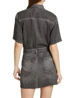 Rag & Bone Liquid Miramar Denim Minidress -rag & bone Sales Store unnamed file 1548