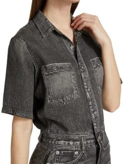 Rag & Bone Liquid Miramar Denim Minidress -rag & bone Sales Store unnamed file 1549