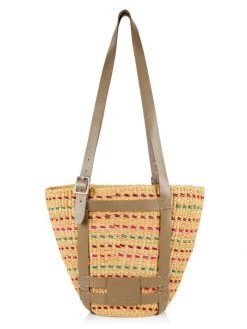 Rag & Bone Rag & Bone X AAKS Straw Tote Tan