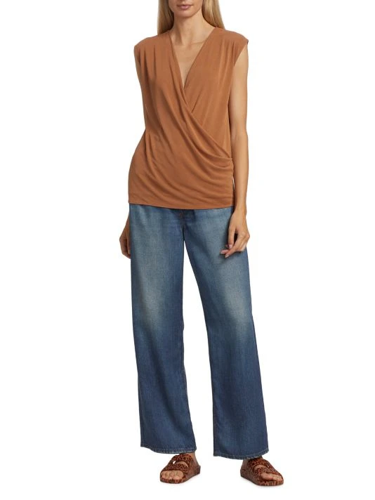 Rag & Bone Christy Drape Top Light Brown 2 Rag & Bone Christy Drape Top Light Brown - Image 2