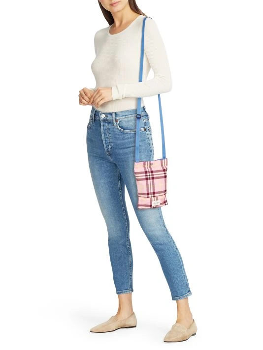 Rag & Bone Addison Plaid Pouch Pocket Pink Plaid 2 Rag & Bone Addison Plaid Pouch Pocket Pink Plaid - Image 2