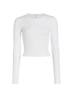 Rag & Bone Essential Cropped Cotton Shirt White