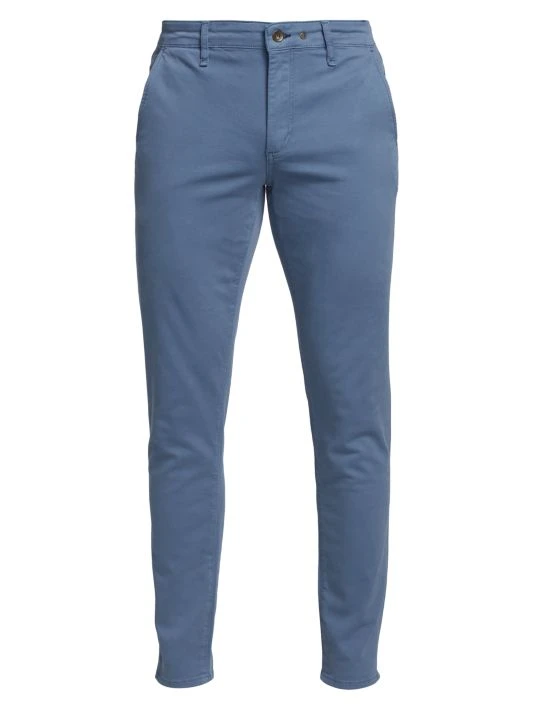 Rag & Bone Fit 1 Stretch Cotton Twill Skinny Chinos For Men Linen Blue 4 Rag & Bone Fit 1 Stretch Cotton Twill Skinny Chinos For Men Linen Blue - Image 4