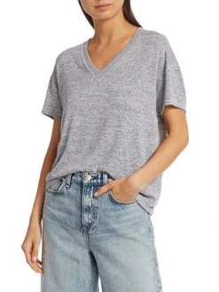 Rag & Bone Avryl V-Neck T-Shirt White -rag & bone Sales Store unnamed file 1764
