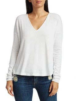 Rag & Bone Hudson V-Neck Pullover White -rag & bone Sales Store unnamed file 1788