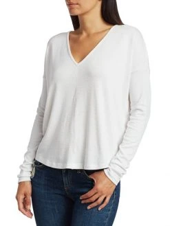 Rag & Bone Hudson V-Neck Pullover White -rag & bone Sales Store unnamed file 1789