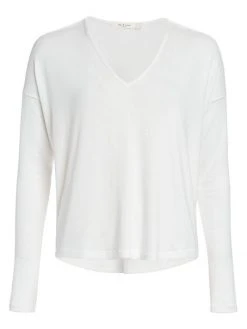 Rag & Bone Hudson V-Neck Pullover White -rag & bone Sales Store unnamed file 1793