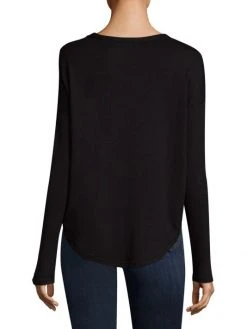 Rag & Bone Long-Sleeve Crewneck Top Navy Black -rag & bone Sales Store unnamed file 1804