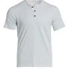 Rag & Bone Textured Slim-fit Short Sleeve Henley T-Shirt For Men White