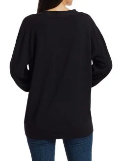 Rag & Bone Flora V-Neck Pullover Black -rag & bone Sales Store unnamed file 1876