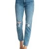 Rag & Bone Nina High-Rise Distressed Stretch Cigarette-Leg Ankle Jeans