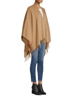 Rag & Bone Fringe-Trim Cashmere Poncho Heather Grey -rag & bone Sales Store unnamed file 1928
