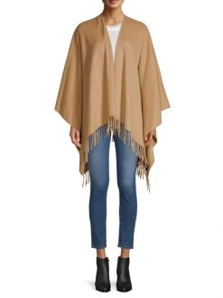 Rag & Bone Fringe-Trim Cashmere Poncho Heather Grey -rag & bone Sales Store unnamed file 1931