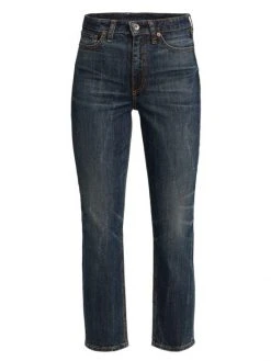 Rag & Bone Nina High-Rise Stretch Cigarette-Leg Ankle Jeans