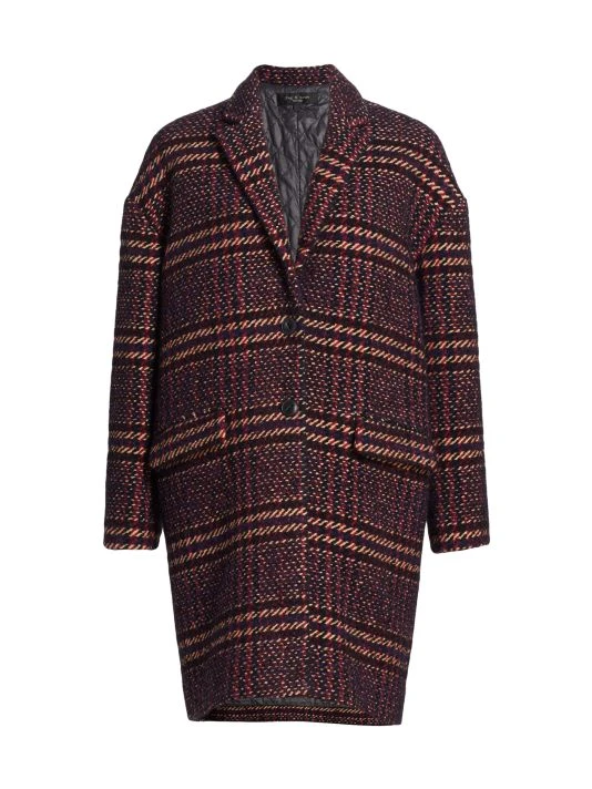 Rag & Bone Estelle Plaid Cocoon Coat 1 Rag & Bone Estelle Plaid Cocoon Coat