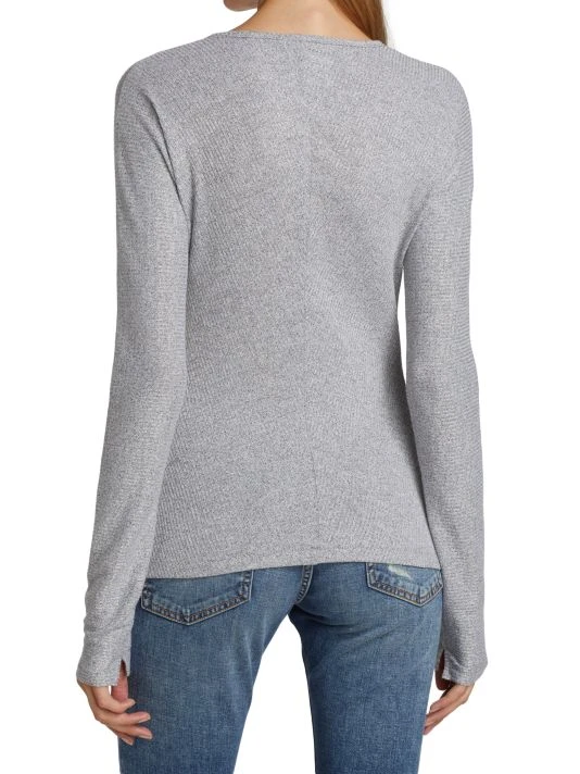 Rag & Bone Rib-Knit Bias Long Sleeve Top 5 Rag & Bone Rib-Knit Bias Long Sleeve Top - Image 5