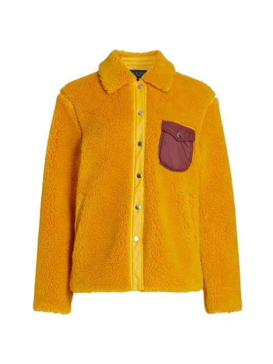 Rag & Bone Elliot Sherpa Shacket Ivory 4 Rag & Bone Elliot Sherpa Shacket Ivory - Image 4