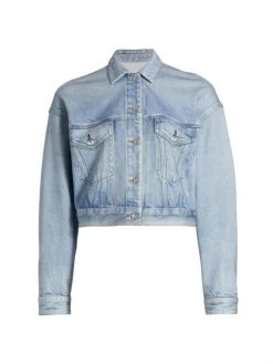 Rag & Bone Miramar Cropped Trucker Denim Jacket