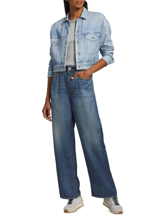 Rag & Bone Miramar Cropped Trucker Denim Jacket 2 Rag & Bone Miramar Cropped Trucker Denim Jacket - Image 2
