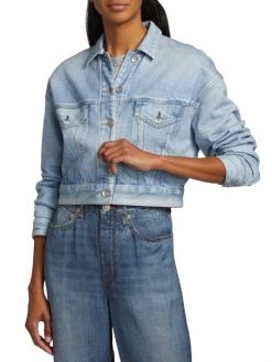 Rag & Bone Miramar Cropped Trucker Denim Jacket 9 Rag & Bone Miramar Cropped Trucker Denim Jacket -rag & bone Sales Store unnamed file 2146