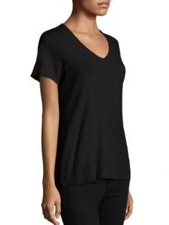 Rag & Bone V-Neck Cotton Tee Black -rag & bone Sales Store unnamed file 222