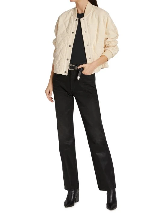 Rag & Bone Val Quilted Cropped Bomber Jacket 2 Rag & Bone Val Quilted Cropped Bomber Jacket - Image 2