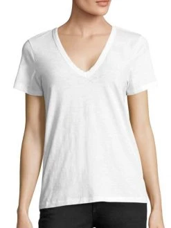 Rag & Bone V-Neck Cotton Tee Black -rag & bone Sales Store unnamed file 225