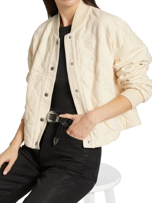Rag & Bone Val Quilted Cropped Bomber Jacket 6 Rag & Bone Val Quilted Cropped Bomber Jacket - Image 6