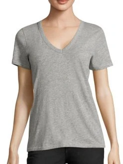 Rag & Bone V-Neck Cotton Tee Black -rag & bone Sales Store unnamed file 227