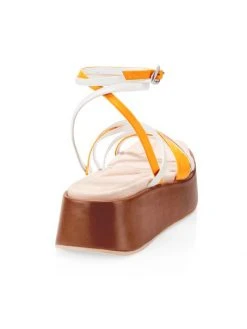 Rag & Bone Logan Strappy Leather Flatform Sandals Saffron -rag & bone Sales Store unnamed file 2283