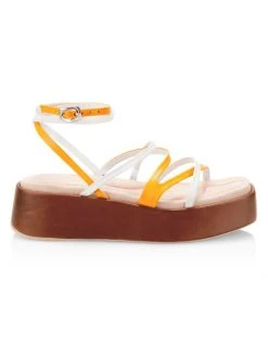 Rag & Bone Logan Strappy Leather Flatform Sandals Saffron -rag & bone Sales Store unnamed file 2289