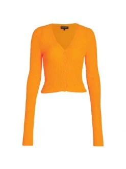 Rag & Bone Soleil Stretch Ribbed Cardigan White