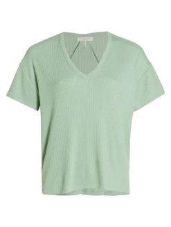 Rag & Bone The Knit Ribbed V-Neck Top Black -rag & bone Sales Store unnamed file 243