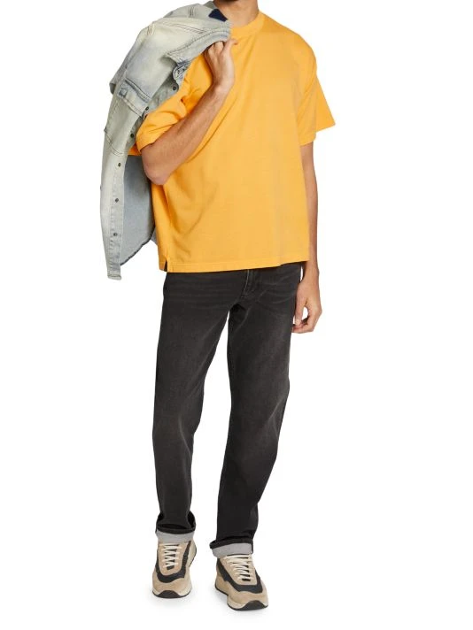 Rag & Bone Loopback Boxy T-Shirt For Men Saffron 2 Rag & Bone Loopback Boxy T-Shirt For Men Saffron - Image 2